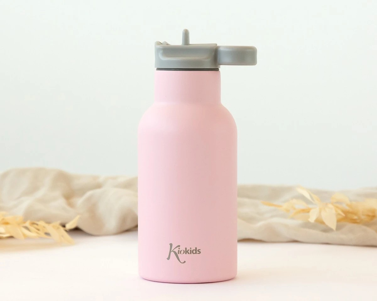 Botella Térmica de Acero con Pajita KioKids | 350 ml
