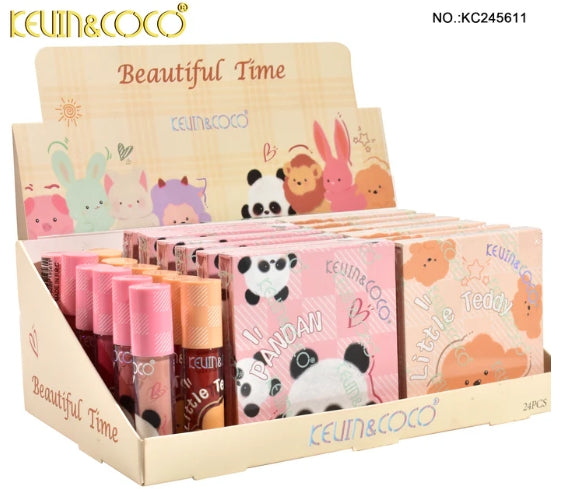 Paleta de Sombras + Labial – Panda y Perrito