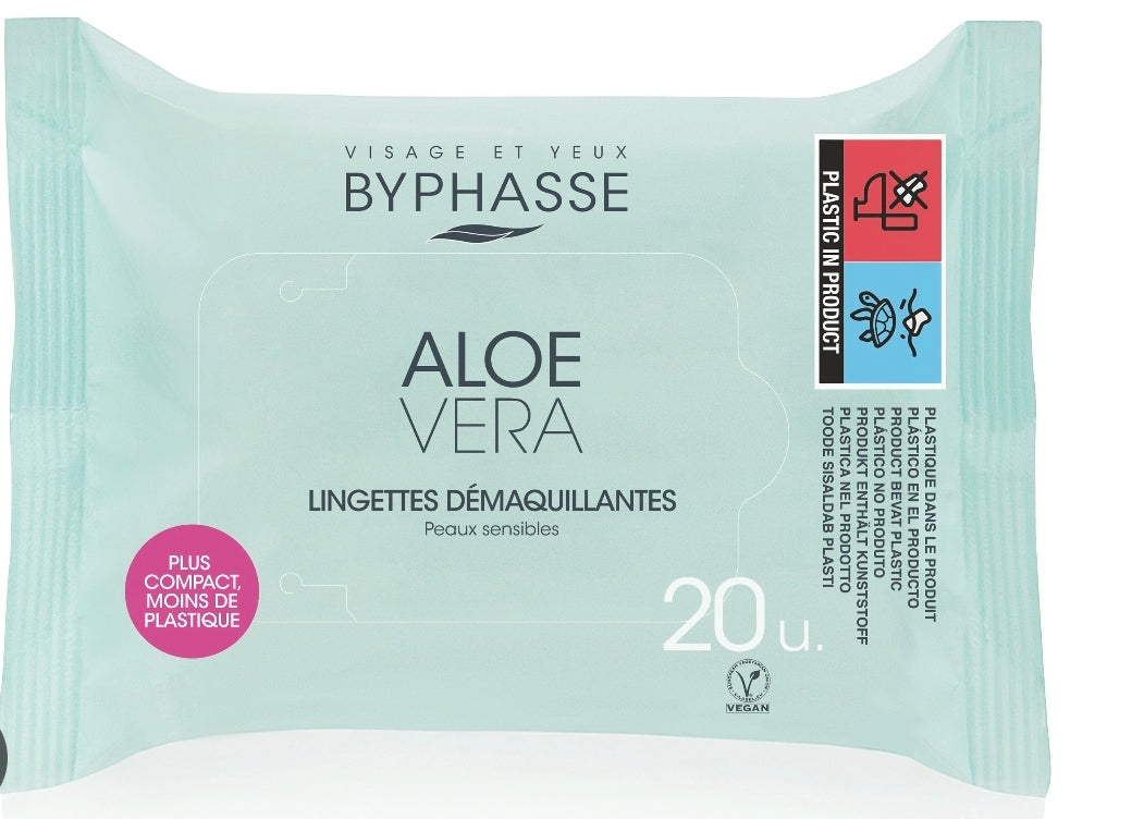 Toallitas Desmaquillantes con Aloe Vera – 20 unidades