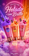 Bruma del Batido con Purpurina – Morada, Rosa y Naranja