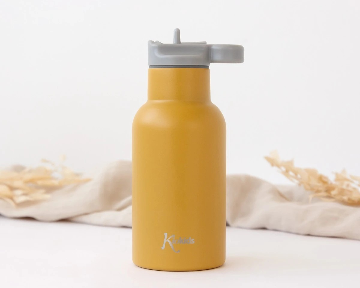 Botella Térmica de Acero con Pajita KioKids | 350 ml