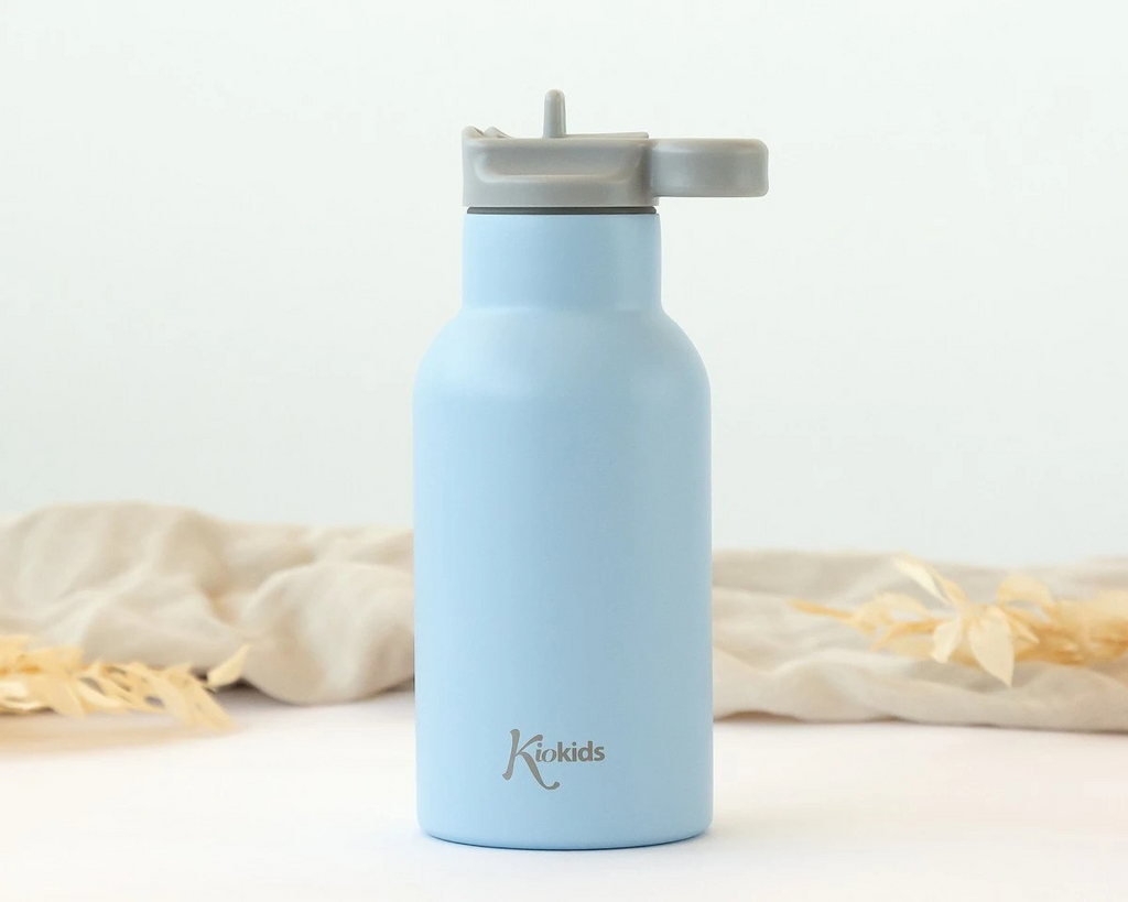 Botella Térmica de Acero con Pajita KioKids | 350 ml