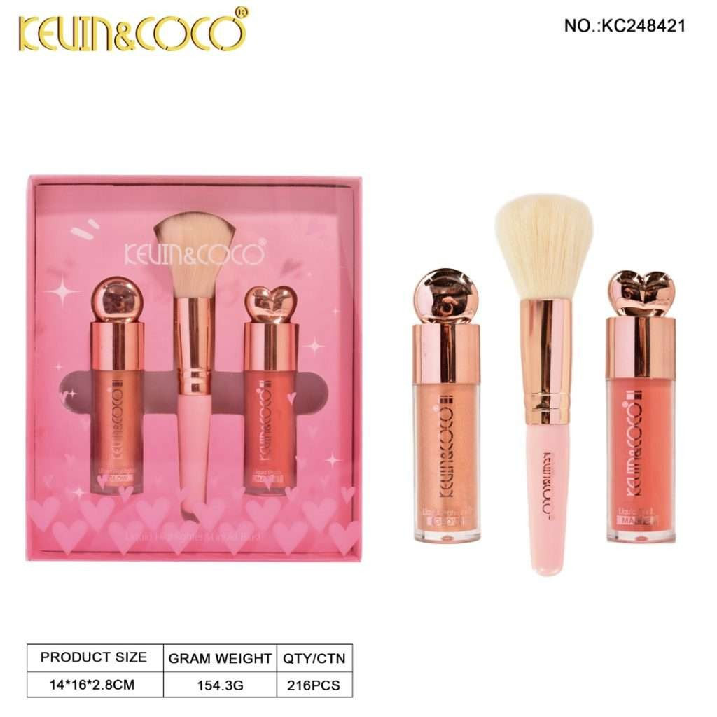 Pack Iluminador Líquido + Colorete + Brocha